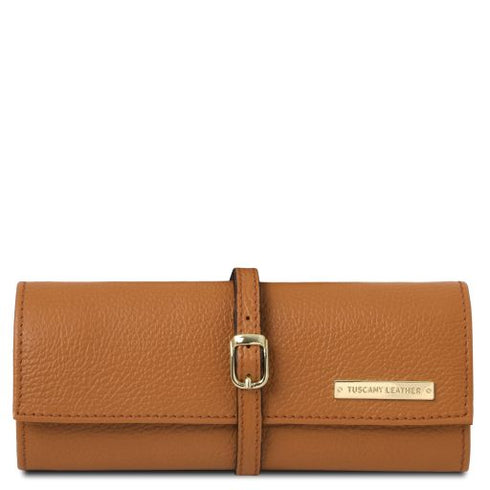 Soft leather jewellery case